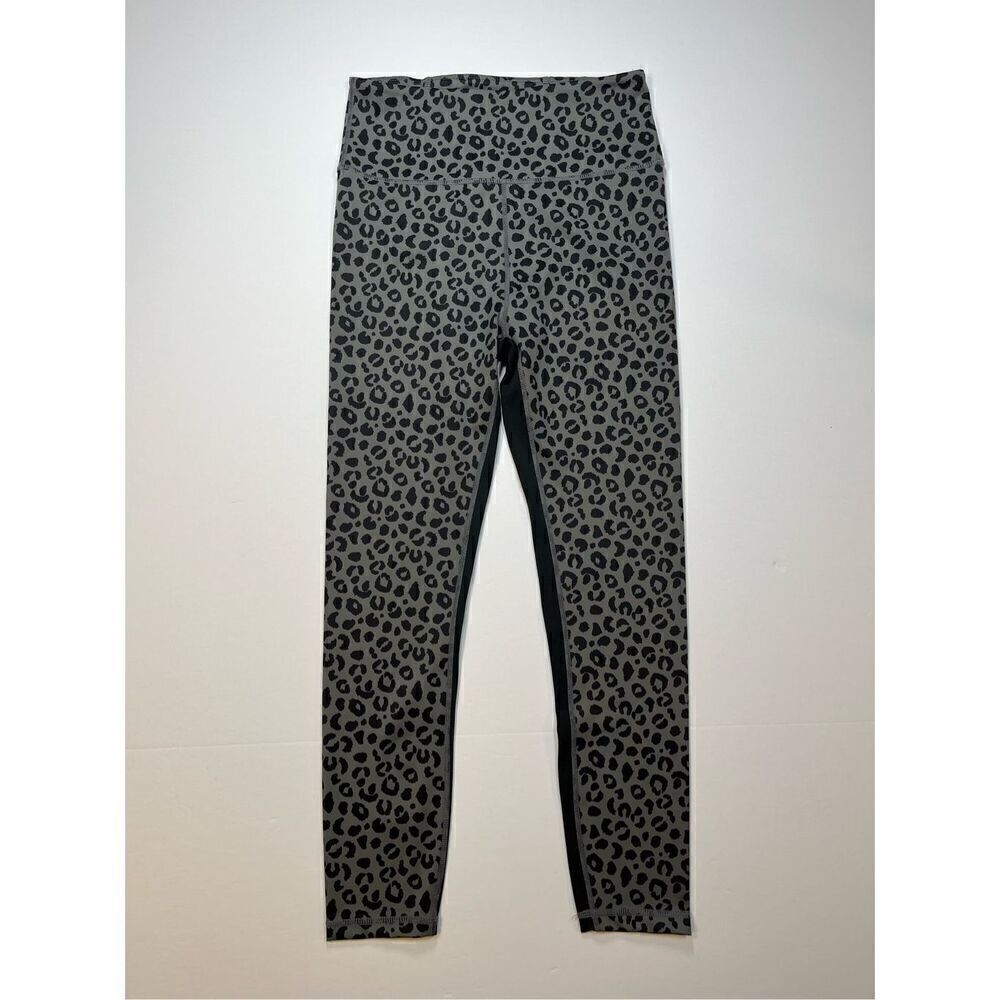Anthropologie Allfenix Charcoal Jagger 7/8 Legging Grey Animal Print Size Medium